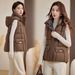Wendbare Pufferweste mit Kapuze – Gesteppte Winterkleidung für Damen (Beige/Schwarz/Braun/Khaki)_voghion.com