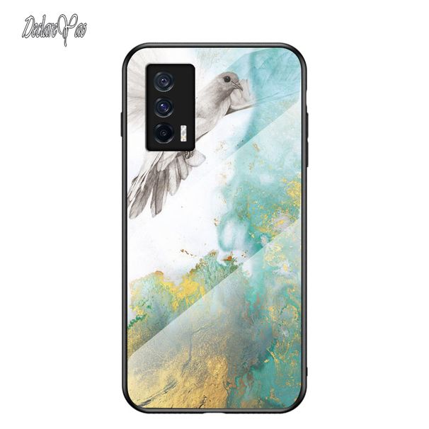 IQOO 9 Pro Case DECLAREYAO Hard Glass Cover For VIVO IQOO 8 7 5 Pro Neo 6 3 Case Silikonramme Ultra SlimTempered Glass_voghion.com