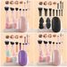 10-Piece Rainbow Travel Makeup Brush Kit With 4 Blending Sponges Zippered Case Compact Short Handle Cosmetic Brushes Set Portable Makeup Essentials_voghion.com