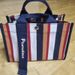2024 Korean Version New Golf Accessories Canvas Striped Single Shoulder Crossbody Casual Tote Bag_voghion.com