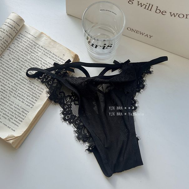 LuvBox French Romantic ~ Mutandine triangolari sottili traspiranti in stile puro desiderio, sexy ed estivo, in pizzo, per donna_voghion.com