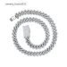 Collana con bracciale in argento con maglie cubane Moissanite Hip Hop VVS all'ingrosso da 8 mm, 10 mm, 12 mm, 14 mm_voghion.com