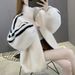 "Faux Shearling Bomber Jacket – Plush Fleece-Lined Winter Coat With Stand Collar (Black/White/Pink, S-3XL)"_voghion.com