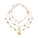 Set di collane a strati celestiali color oro per donna, collana con ciondolo sole, luna e stella con perline in pietra naturale, gioielli con dichiarazione di astrologia boho_voghion.com