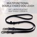 Pet Supplies PVC Waterproof Traction Multi functional Double ended Diagonal Crossing Dog Walking P Rope Chain_voghion.com