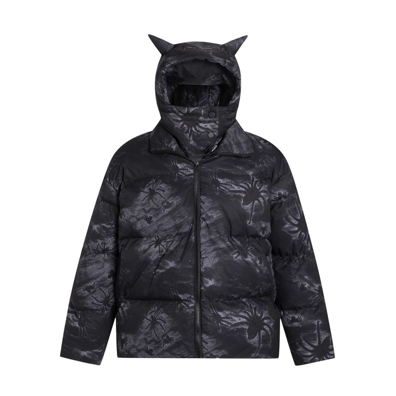 Men's Clothing Club American Street Masked Collar Solid Color Hooded Cotton Jacket Men's Winter Thickened Cotton Jacket Couple_voghion.com