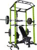 160lb Green Home Gym Set Multi-functional Power Cage, Home Adjustable Pullup Squat Rack 1000Lbs Capacity Comprehensive Fitness Barbell Rack_voghion.com
