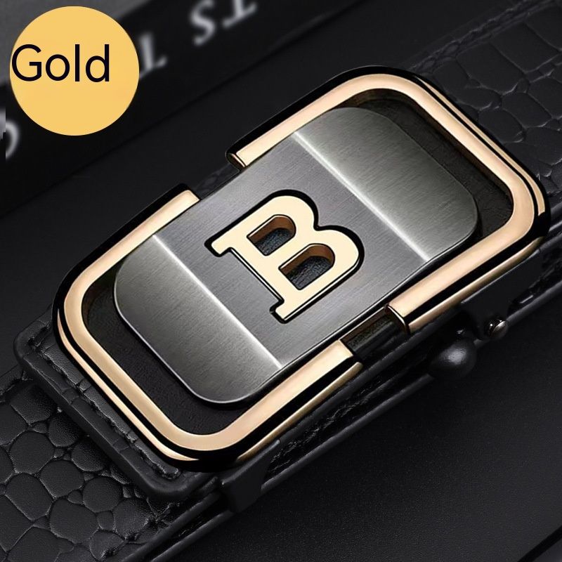 Nei Männer Automatesch Schnalle Real Kuhhaut Moud Business Elite Männer Hosen Gürtel Versatile Casual Krokodil Gürtel_voghion.com