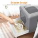 Cat Litter Box With Scoop And Tray Sifting Enclosed Foldable Kitten Toilet Detachable Poop Top Front Entry Pet Supplies_voghion.com