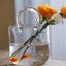 Trendy Creative Bag Handheld Basket Glass Transparent Hydroponic Arrangement Vase Flower Container Table Decoration_voghion.com