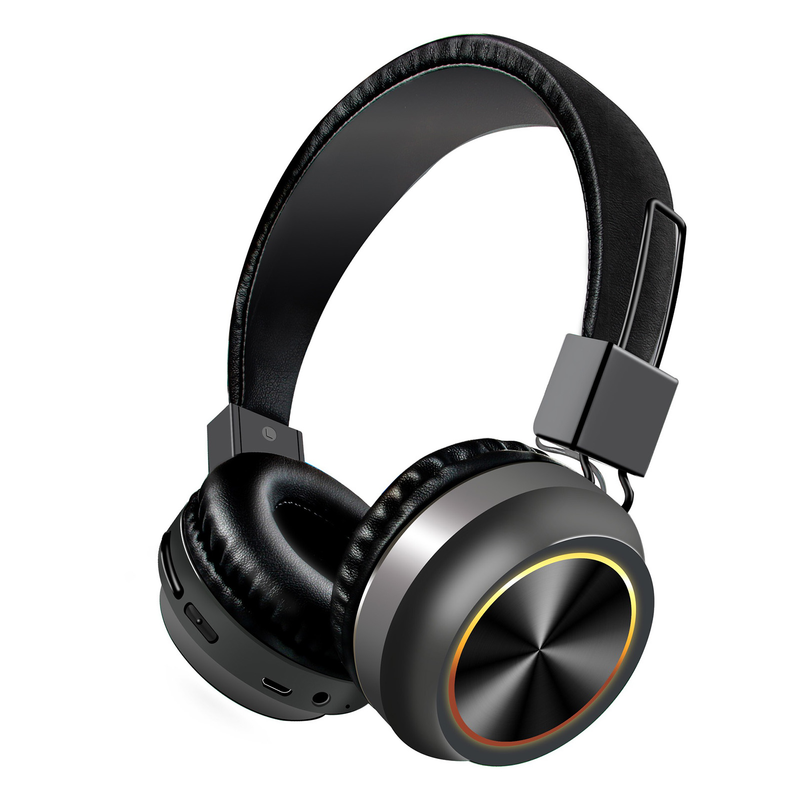 Wireless Bluetooth-compatible 5.0 Foldable LED 3D Stereo Noise Reduction Headphone Headset_voghion.com