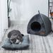 New Triangle Cat Nest Closed Cat House Pet Nest Warm Thickened Deep Sleep Kennel Pet Supplies_voghion.com
