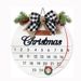 Cross-border creative Christmas home decorations Christmas wooden countdown calendar round wall door listing_voghion.com