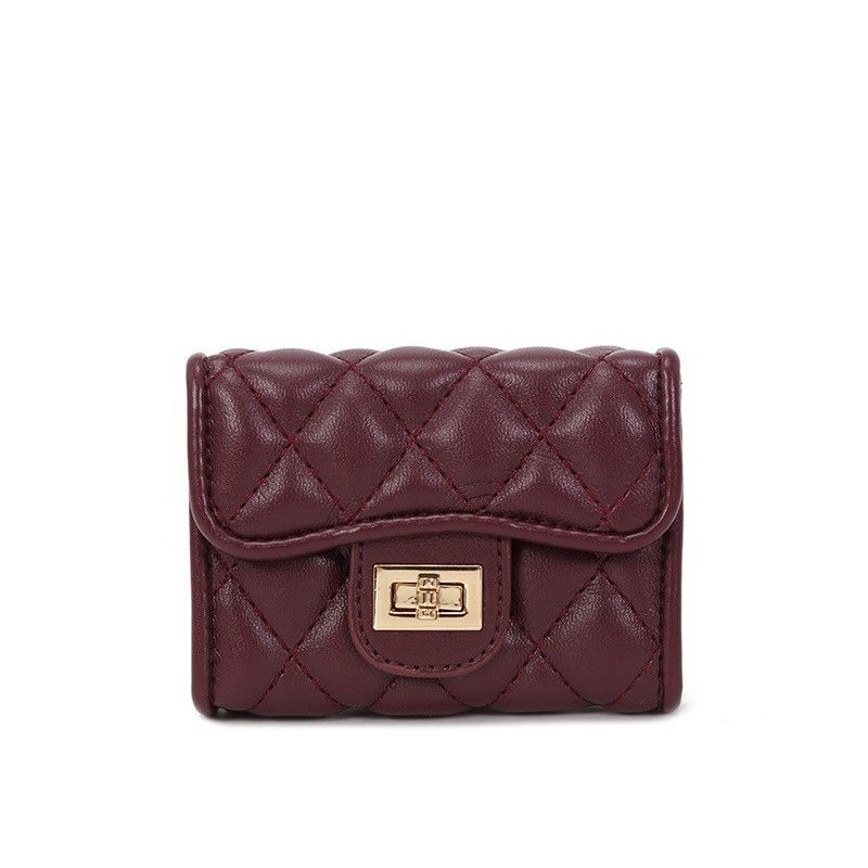 Nuova Mini Soft Leather Korean Edition Borsa pieghevole corta, versatile e multifunzionale per carte di credito_voghion.com