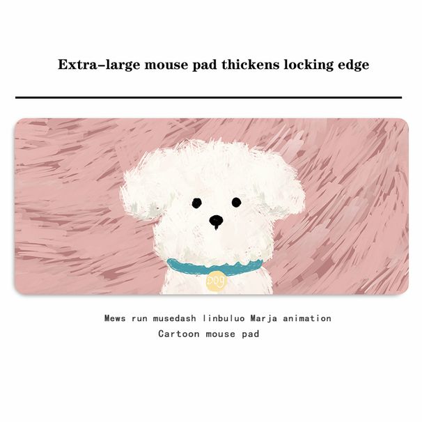 Ongeëvenaarde kwaliteit schattige puppy muis oversized teddy VIP schnauzer bichon kantoormat computer toetsenbord bureau onderlegger_voghion.com