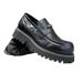 Leather For Men, Korean Version, Trendy, Handsome, Casual, Sponge Cake, Black Genuine Leather, Loafers, British Style,_voghion.com