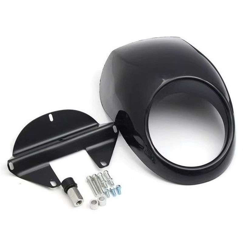 Motorcycle Headlight Grill Fairing Cover ABS Plastic Windshield Front Fork Mount Kit For Harley 883 1200 Dyna Sportster XLCH_voghion.com