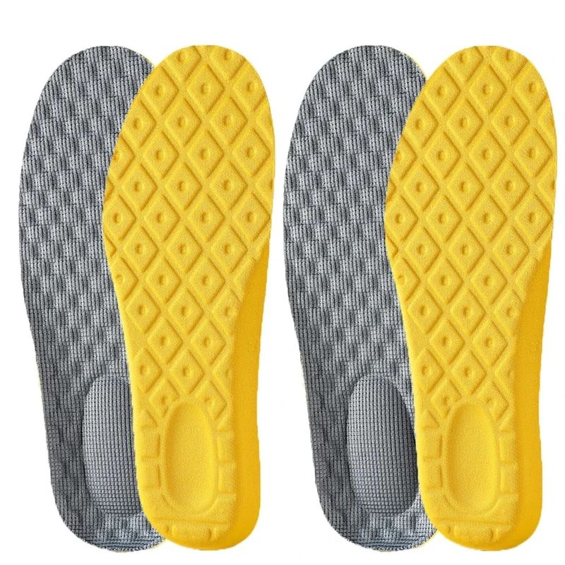 4Pcs Weiche Latex Memory Foam Einlegesohlen Frauen Männer Sport Laufen Fuß Unterstützung Schuh Pad Atmungsaktive Orthopädische Fußpflege Einsatz_voghion.com