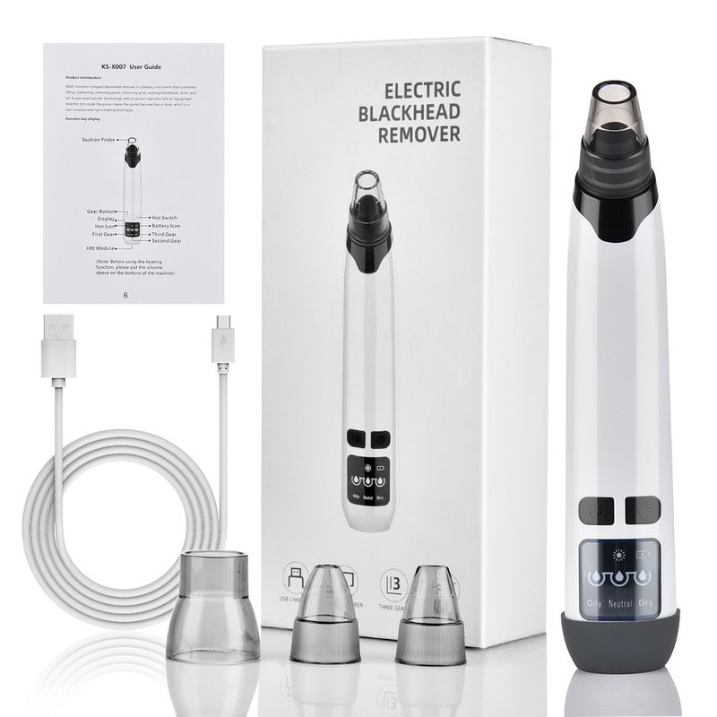 Cross-border explosion-absorbing blackhead artifact to remove pores and acne, heating blackhead instrument, beauty instrument facial blackhead cleaner_voghion.com