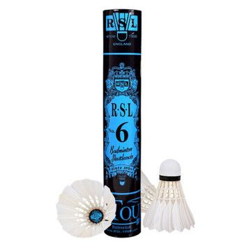 Yashilong RSL Competition Training Flight Stable Asia No. 6 Duck Feather Badminton Single Tube 12 Pack NO.6_voghion.com
