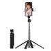 Bastone per selfie a 4 gambe in lega di alluminio serie P05 con telecomando Bluetooth e luci LED magnetiche, treppiede da 100 cm per streaming live/vlogging_voghion.com