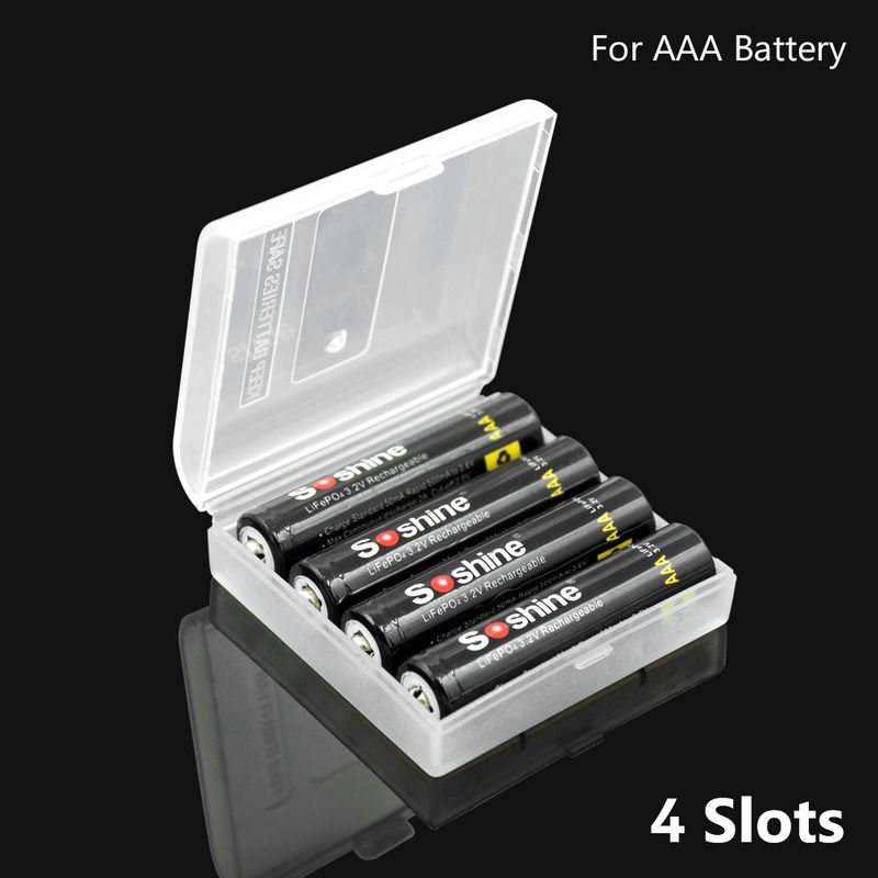 5pcs 1/2/4/8 Slots AA AAA Battery Storage Box Hard Container Holder Case For 1 2 4 8 Pcs AAA/AA Battery Organizer Accessories_voghion.com