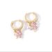 Pink four leaf flower pearl for women, light luxury, high-end sense, fashionable temperament, ear buckles, new trendy_voghion.com