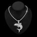 Collier unisexe avec pendentif requin, design original, chaîne torsadée en diamant, style cube de sucre, bijoux tendance_voghion.com