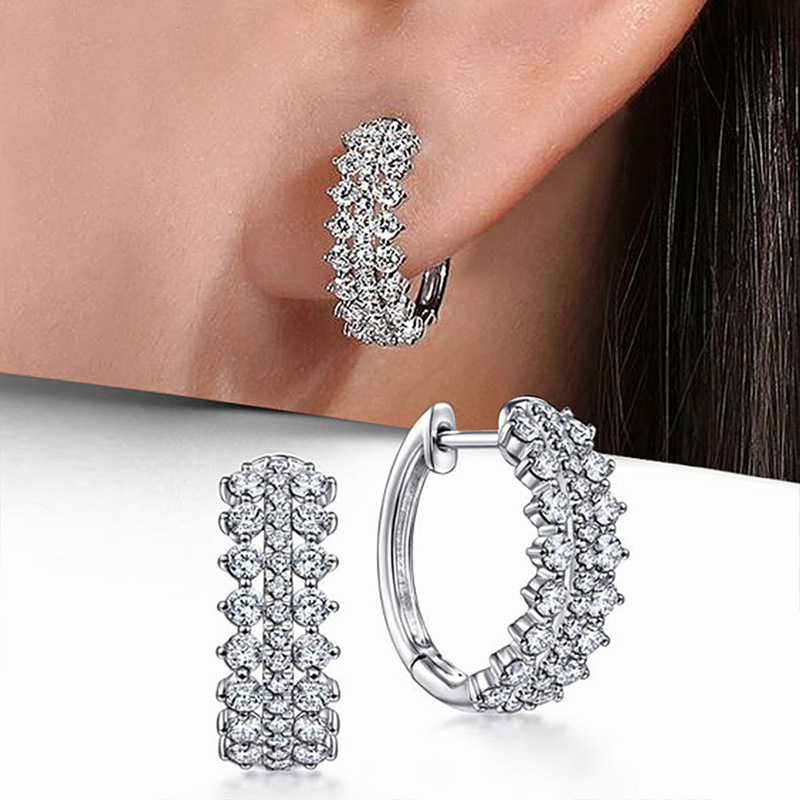 Design di nicchia di Cao Shi, fibbia, ragazza cool, orecchini piccoli minimalisti in zircone, orecchini a vento Ins_voghion.com