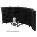 Microphone Isolation Shield 5-Panel Wind Screen Foldable 3/8" And 5/8" Threaded High Density Absorbing Foam For Live_voghion.com