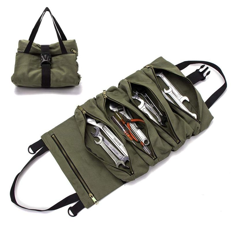 Roll Tool Roll Večnamensko orodje Roll Up Bag Ključ Roll Torbica Torbica za obešanje orodja Torbica z zadrgo_voghion.com