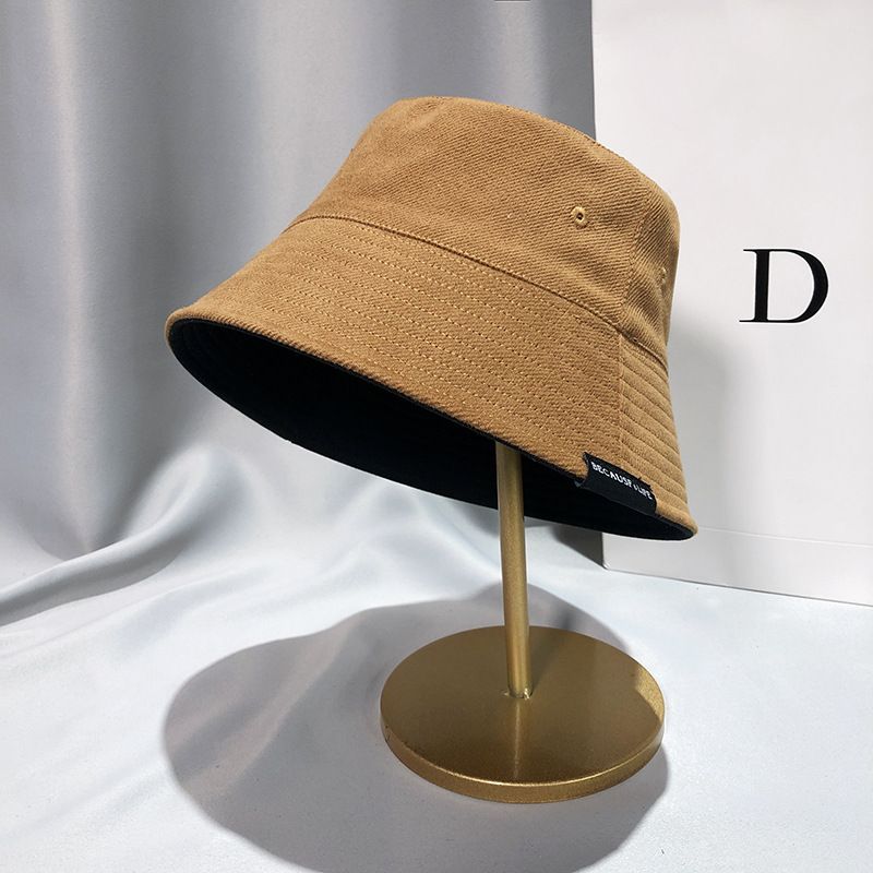 Hot Sale Double Side Wear Fisherman For Women Men Cotton Bucket Hat Solid Color Street Outdoor Panama Sunshade Basin Cap 모자_voghion.com