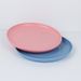 Eco-Friendly Wheat Straw Dinner Plates Set - Modern Round Dishes For Everyday Use, Microwave Safe, Ideal For Gifting (Blue, Pink, Beige, Green)_voghion.com