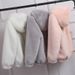 Cozy Fleece-Lined Hooded Jacket For Women – Thickened Winter Pullover With Soft Plush Fabric (Grey, White, Shrimp Pink)_voghion.com