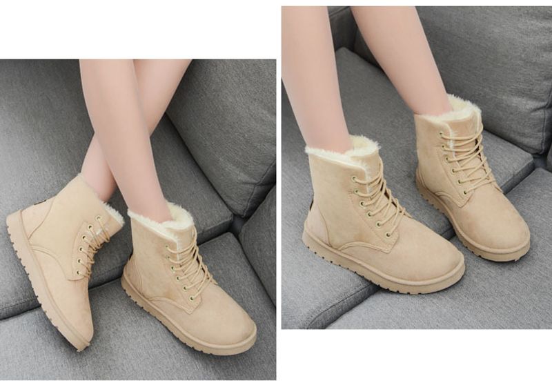 Bequeme, modische Martin-Stiefel mit dickem Boden für Damen_voghion.com