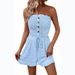 "Women's Summer Sleeveless Jumpsuit - Stylish Off-Shoulder Romper With Flared Legs, Lightweight Polyester Blend, Comfortable & Breathable, S-2XL"_voghion.com