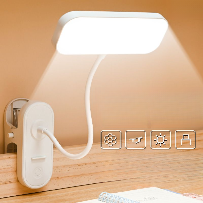 LED-lamp met clip voor oogbescherming voor kinderen, oplaadbaar en plug-in, geschikt voor leestafels in studentenhuizen_voghion.com