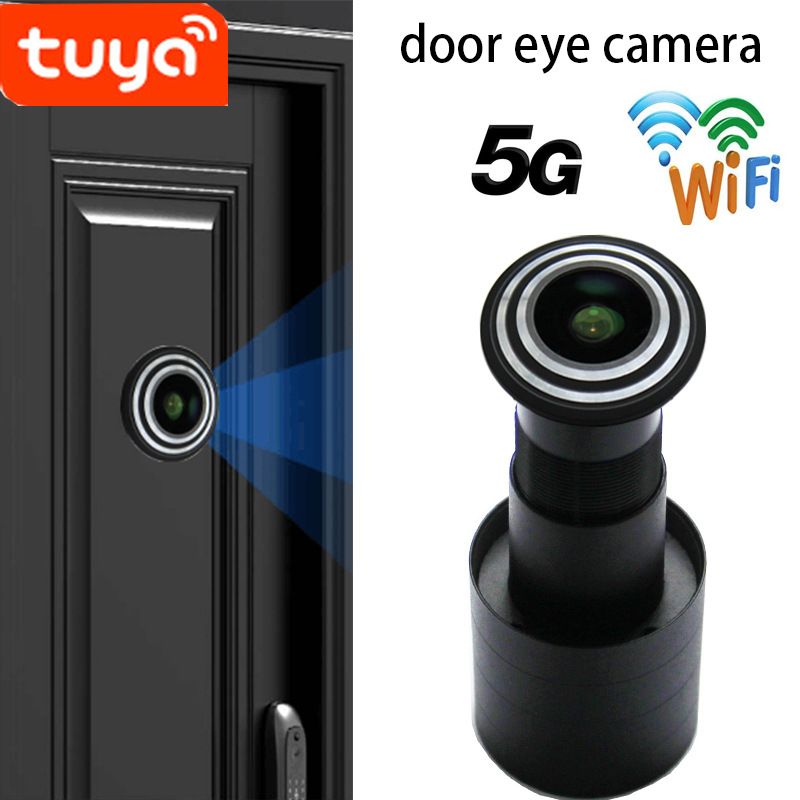 5G Gaffiti Tuya Dual Band Intelligent Anti-vol Doo WiFi Cat Eye Grand angle 180 degrés Intercom vocal bidirectionnel_voghion.com