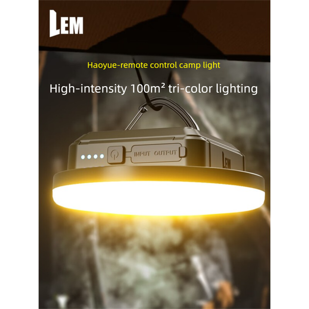 LEM Outdoor Camping Ultra-Long Battery Life Camp Tent Super Brig Rechargeable Hanging Power Outage Emergency Stall_voghion.com