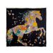 Sciarpa quadrata in twill di seta simulata 130 nuova estate, foulard stampato con cavallo, sciarpa scialle_voghion.com