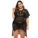 plus size women's loose irregular hollow see-through beach bikini blouse_voghion.com