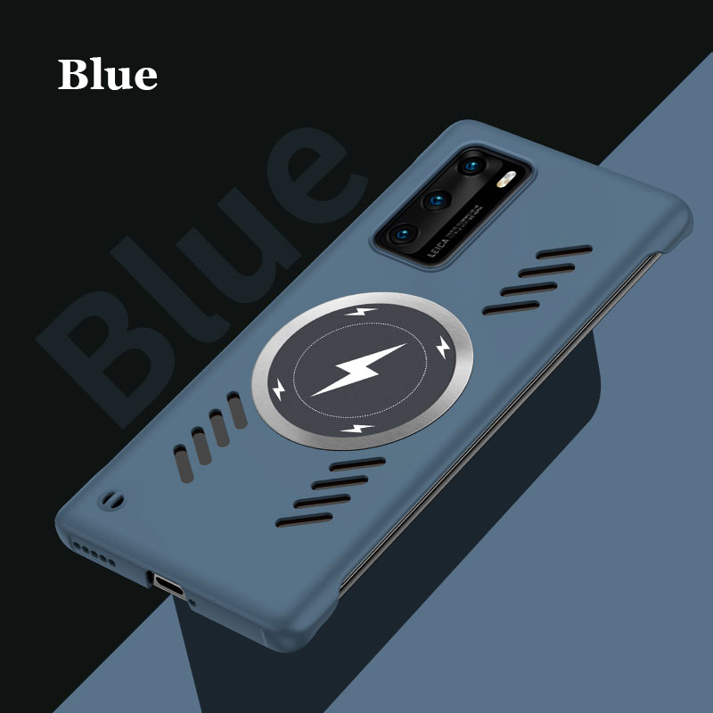 Frameless Heat dissipation Magnetic PC Case For Huawei P40 P30 Pro Magsafing Wireless Charging Shell Cover Protector_voghion.com