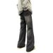 Tide Brand High Street American Soot Black Jeans Show Height And Thinness Versatile Design Sense Niche Straight Micro Pull New Models_voghion.com