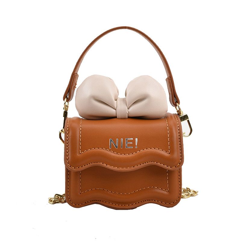 Spring new Korean version mini children's girls shoulder bag bow chain crossbody small bag parent-child bag female bag_voghion.com