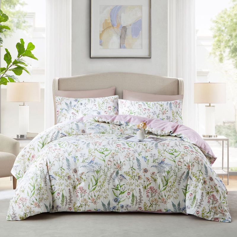 Pure Cotton Quilt Cover Duvet Cover Three Piece Set Full Size For UK/USA Bedding_voghion.com