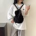 Flip-Top Magnetic Buckle Backpack 2025 New Casual Pleated Backpack Stylish And Versatile_voghion.com