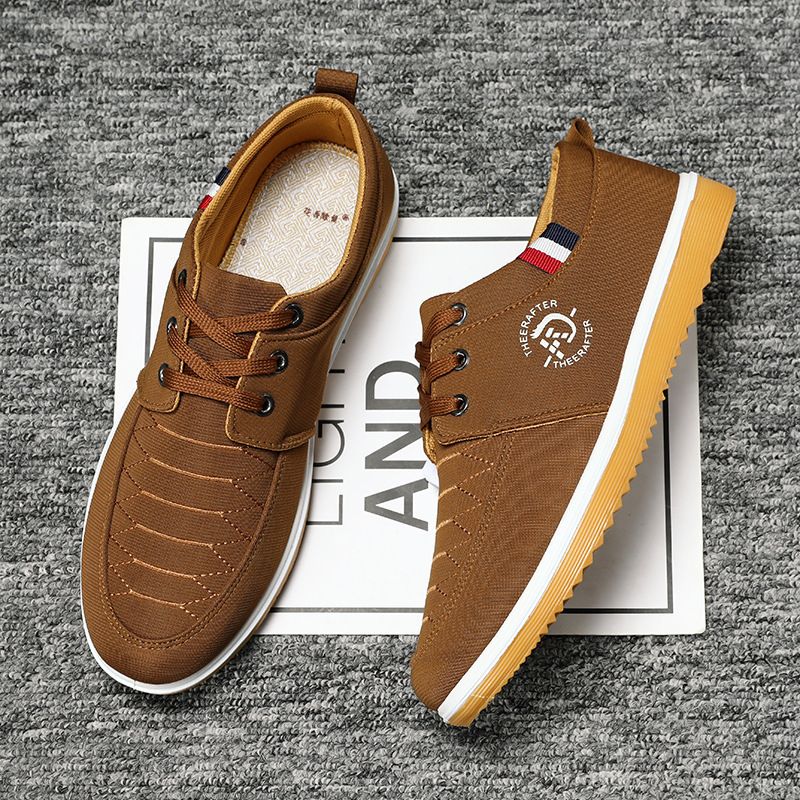 Men's Soft Sole Canvas Shoes - Breathable Non-Slip Comfortable Casual Shoes For Big Size (Up To 47) - Classic Round Toe Slip-On For Work & Daily Wear_voghion.com