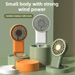 Faltbarer, über USB wiederaufladbarer Mini-Handventilator mit Cartoon-Design und Haken für Bergsteigen, Outdoor, Zuhause und Büro_voghion.com