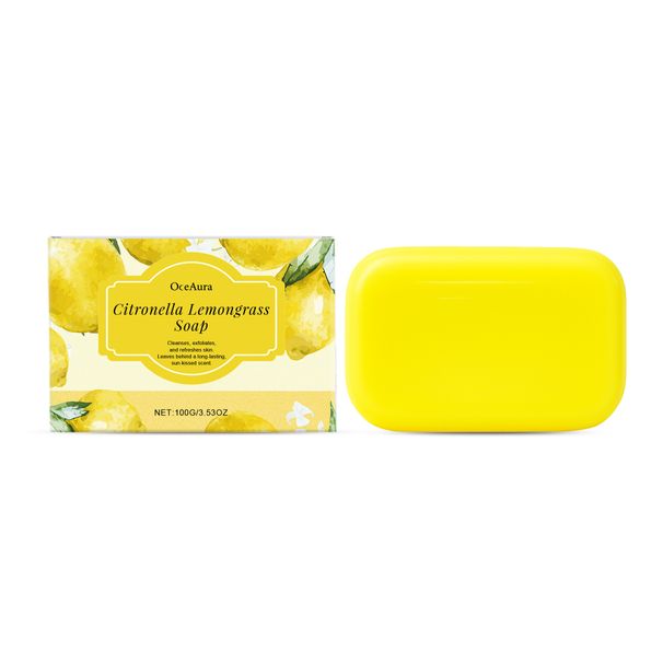 OCEAURA Lemongrass Lemon Moisturizing Face Body Cleansing And Softening Skin External Sapone quotidiano per la pulizia e l'ammorbidimento della pelle._voghion.com