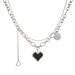 Personality Hip Hop Cold Style Female Ins Trend Temperament Double Layer Love Necklace Simple Clavicle Chain_voghion.com